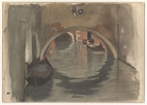 Vue sous un pont en arc à Venise - Willem Arnoldus Witsen