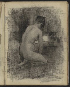 Nu féminin agenouillé dans un intérieur - Willem Arnoldus Witsen