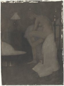 Femme nue assise au bord du lit