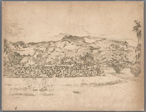 Vue sur le volcan De Kloet, Gambar - Willem Arnoldus Witsen