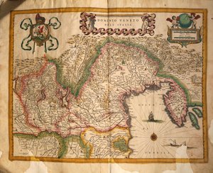 Carte du territoire sous domination vénitienne, Italie, de Regionum Italiae par Willem Blaeu - Willem and Joan  Blaeu