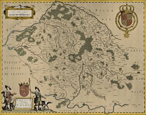 Carte du Valois - Willem and Joan (1596 1673) Blaeu