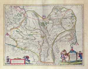 Carte de la Sibérie et de la Chine de Le Théâtre du Monde ou Nouvel Atlas, 1645