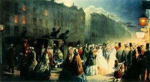 Scène dans le Strand la nuit