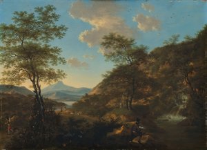 Paysage italien avec dessinateur - Willem de Heusch