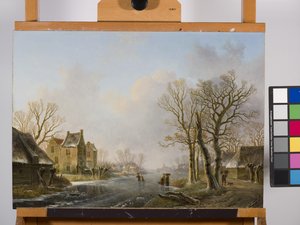 Patineurs sur une rivière gelée, Dordrecht