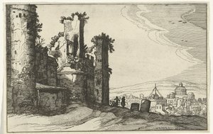 Vue de Rome depuis le Monte Pincio - Willem van Nieulandt (II)