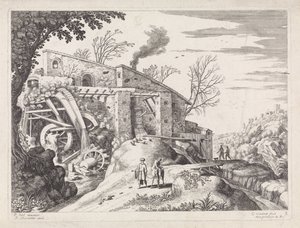 Paysage avec un moulin à eau et le bon Samaritain (Paysages italiens)