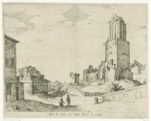 Torre delle Milizie et le Panthéon - Willem van Nieulandt (II)