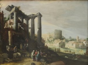 Paysage avec vue sur Campo Vaccino à Rome