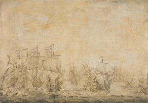 Bataille entre les flottes néerlandaise et suédoise, dans le Sund, le 8 novembre 1658