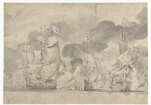 Bataille navale de Lowestoft le 13 juin 1665