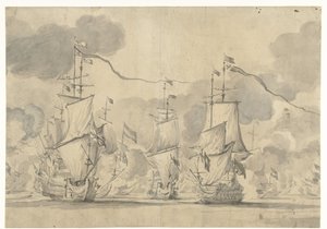 Bataille navale de Lowestoft le 13 juin 1665