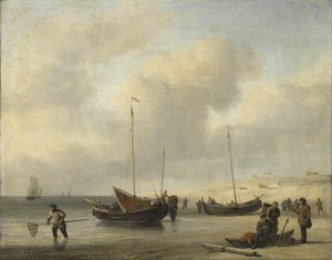 Bateaux de pêche sur le rivage - Willem van de Velde (II)