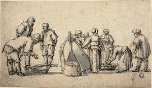 Un marché aux poissons néerlandais - Willem van de Velde I