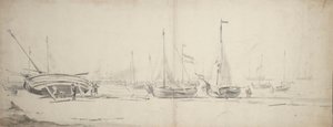 Pinks et weyshuits tirés à terre, vers 1665