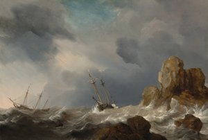 Navires dans une tempête