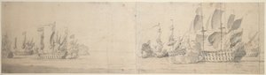 Plage et action de van Ghent - Willem van de the Elder Velde