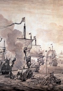 La bataille du Sund entre les flottes hollandaise et suédoise, 8 novembre 1658 (détail)