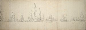 La veille de la bataille de Lowestoft, 2-12 juin 1665 - Willem van de the Elder Velde