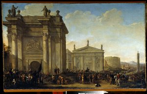 Une procession triomphale - Willem van de Velde the Younger