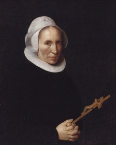 Une dame tenant un crucifix - Willem van der Vliet