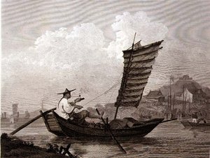 Économie de Temps et de Travail Exemplifiée par un Batelier Chinois, gravé par Thomas Medland (1755-1823) publié par G. Nicol