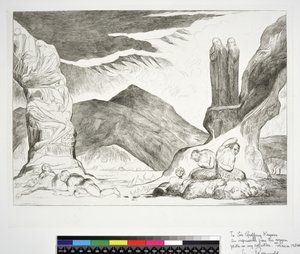 Le Cercle des Falsificateurs : Dante et Virgile se couvrant le nez à cause de la puanteur, Enfer, Chant XXIX, illustration de la 