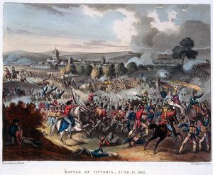 Arthur Wellesley (1769-1852) Lord Wellington entrant à Salamanque, gravé par J.C. Stadler, publié en 1818 - William (after) Heath