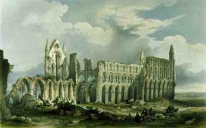 Abbaye de Whitby depuis le sud-ouest, de 