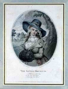 La jolie brune, gravé par E. Williams, publié par Prattent