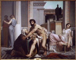 Ulysse reconnu par sa nourrice, Euryclée - William Adolphe Bouguereau