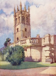Tour de Magdalen depuis le jardin botanique - William Ainsworth Wildman