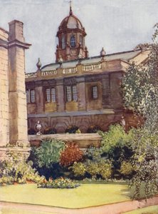 Théâtre Sheldonian et bibliothèque Bodleian depuis le jardin du recteur, Exeter College