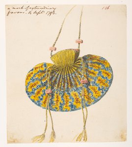 Marque de faveur extraordinaire, bourse en soie donnée à George Thomas Staunton par l