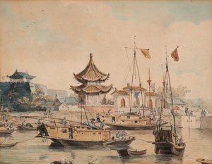 Scène chinoise (Temple et Shinsan)