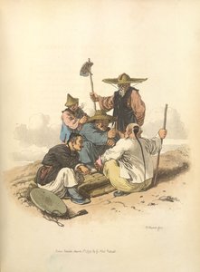 Hommes jouant aux dés
