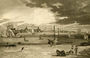 Vue de Liverpool, depuis le ferry, Lancashire, 1808 - William Angus