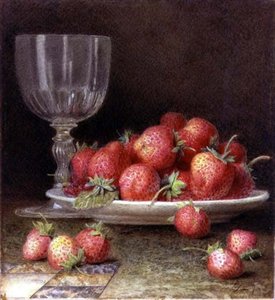 Fraises et un verre