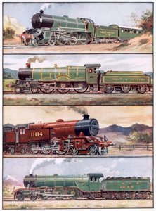 Les lévriers monstres des rails (lithographie couleur)