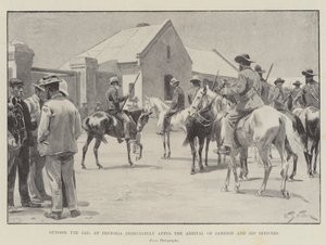 Devant la prison de Pretoria immédiatement après l