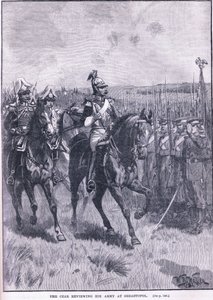 Le Tsar passant en revue son armée à Sébastopol, 1856