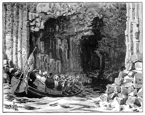 La visite royale à la grotte de Fingal, Staffa, Écosse, 1847, 1900