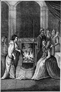 Grana Uile présentée à la reine Élisabeth, illustration de 