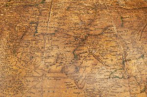Globe terrestre anglais ancien