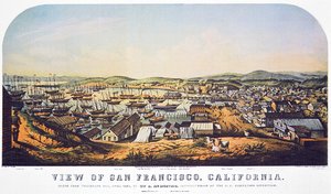 Vue de San Francisco, Californie, depuis Telegraph Hill, avril 1850