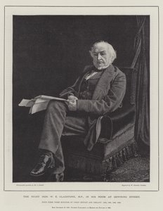 Le Très Honorable W E Gladstone, MP, dans sa chambre à Downing Street