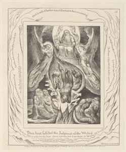 Livre de Job, Planche 16, La Chute de Satan