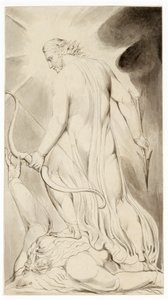 Christ piétinant Satan, vers 1800 - William Blake