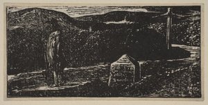 Voyage de Colinets : Borne marquée LXII Miles à Londres, de Pastorales de Thornton de V..., 1821